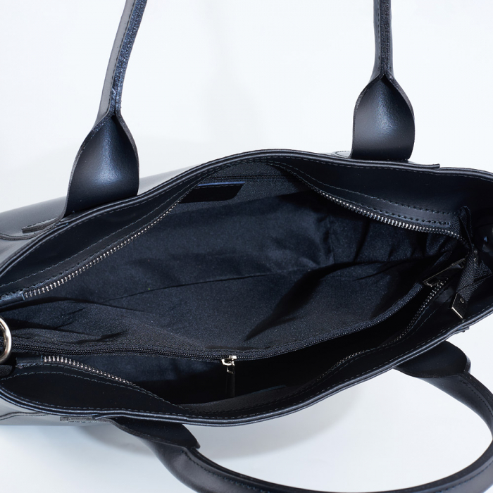 Geantă Carolyn, din piele naturală neagra, 8091 [5]