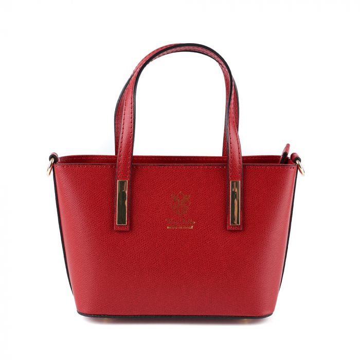 Geantă Brenda, din piele naturală rosie, 8093 [2]