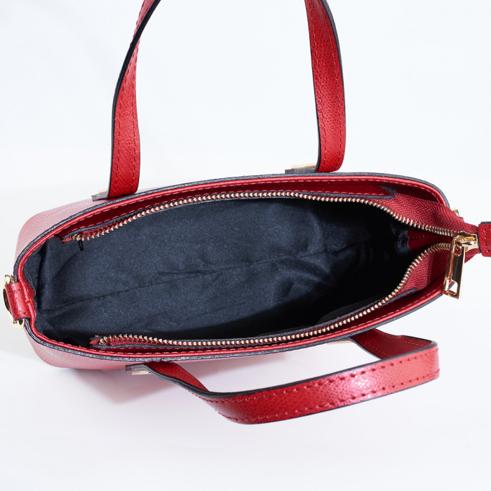 Geantă Brenda, din piele naturală rosie, 8093 [5]