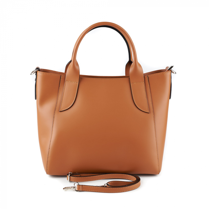 Geantă Carolyn, din piele naturală bej, 8091 [3]