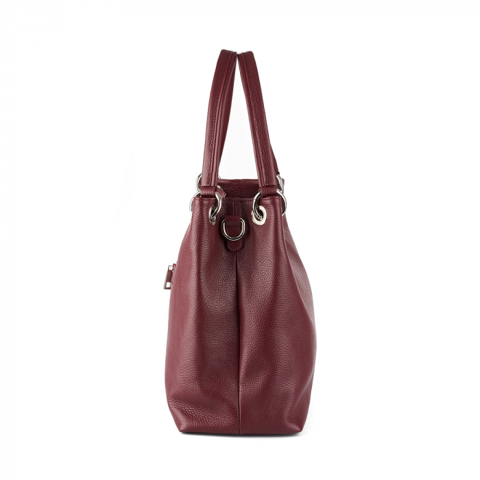 Geantă Cassandra, din piele naturală bordo 8011 [5]