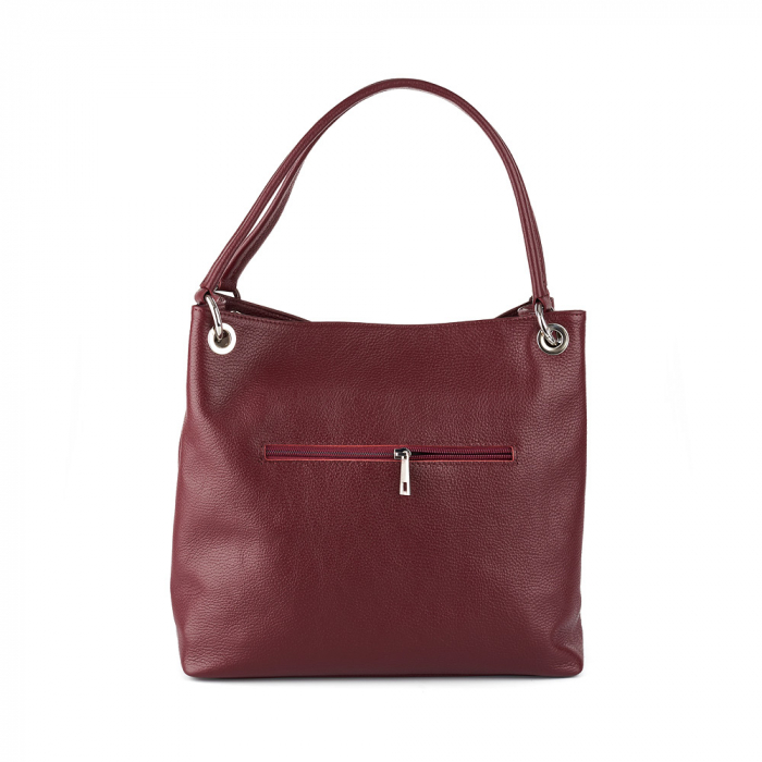 Geantă Cassandra, din piele naturală bordo 8011 [3]
