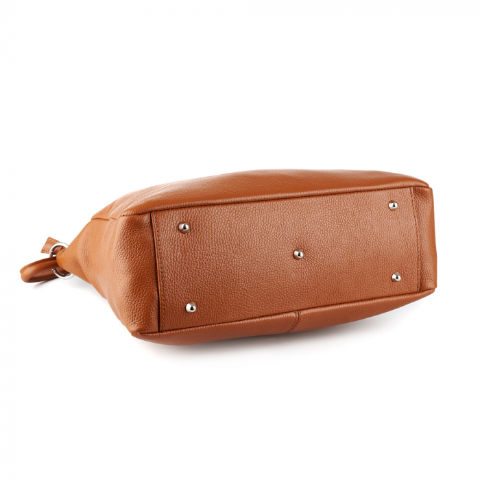 Geantă Kylie, din piele naturală maro 8120 [5]