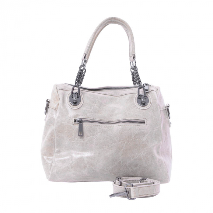 Geantă Celia, din piele naturală bej 8061 [5]