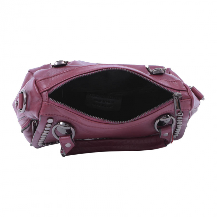Geantă Celia, din piele naturală bordeaux 8061 [4]