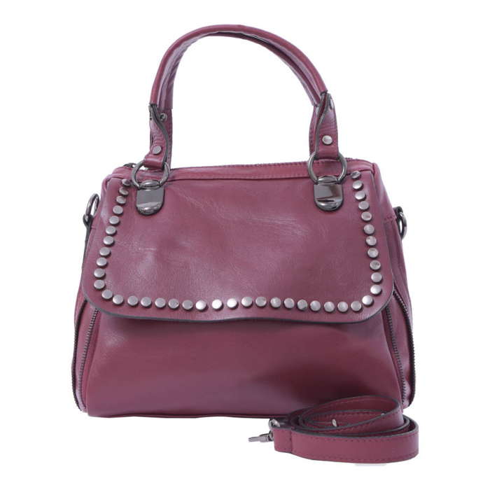Geantă Celia, din piele naturală bordeaux 8061 [3]