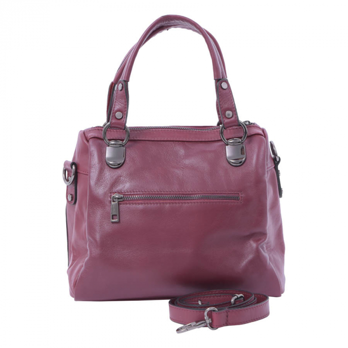 Geantă Celia, din piele naturală bordeaux 8061 [5]