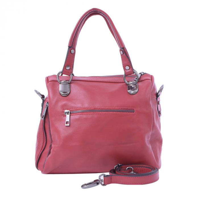 Geantă Celia, din piele naturală rosu 8061 [5]