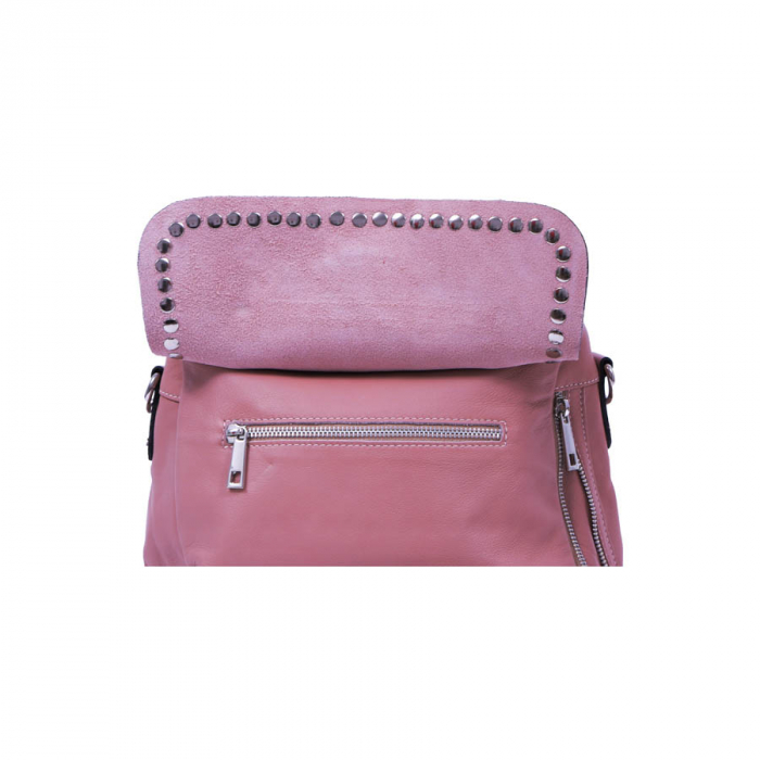 Geantă Celia, din piele naturală roz 8061 [3]