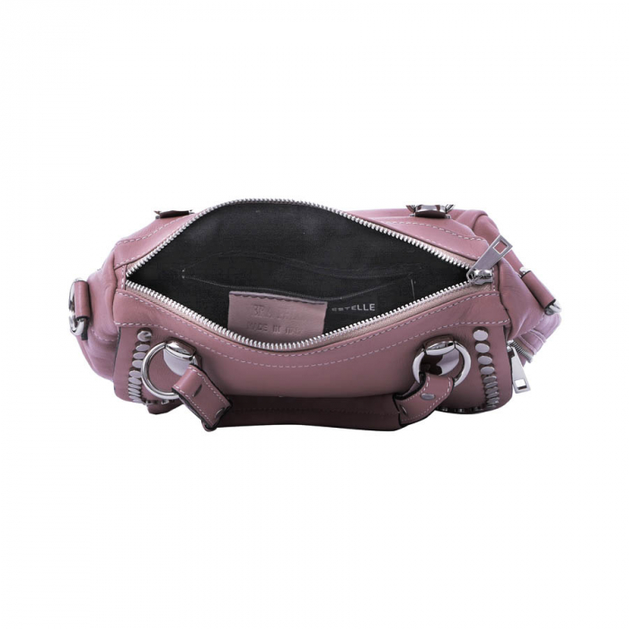 Geantă Celia, din piele naturală roz 8061 [4]