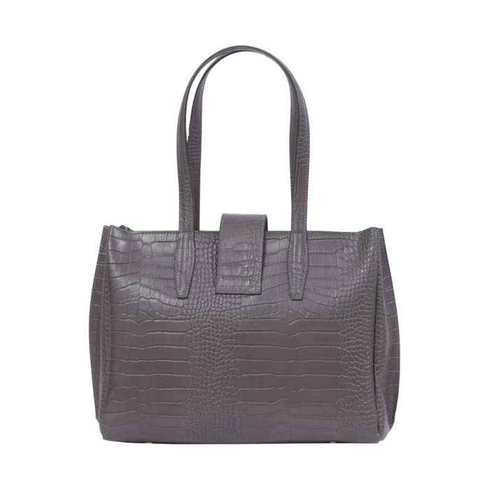 Geantă Cindy, din piele naturală gri antracit, 8071 [5]