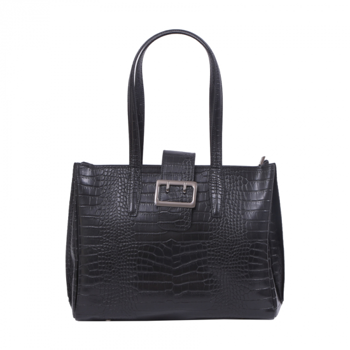 Geantă Cindy, din piele naturală neagra, 8071 [2]