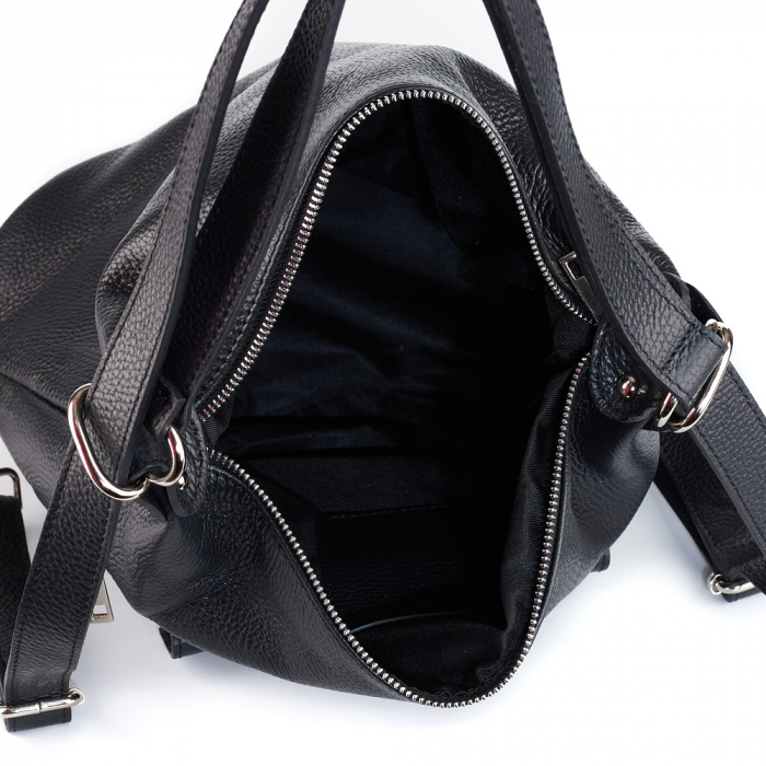 Geantă Claire, tip rucsac neagra din piele naturală moale 8118 [6]