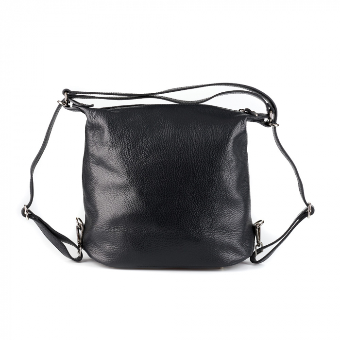 Geantă Claire, tip rucsac neagra din piele naturală moale 8118 [4]