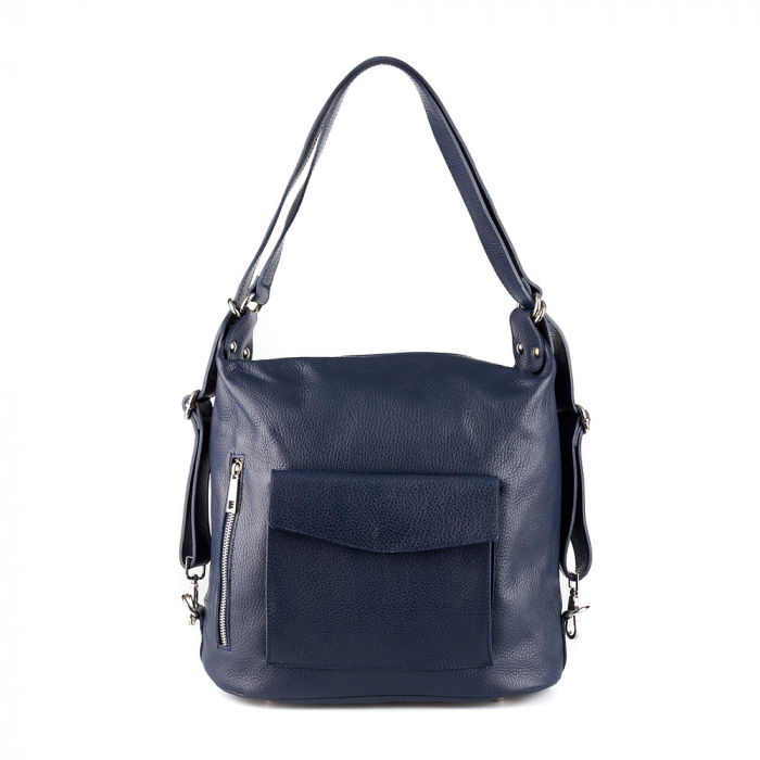 Geantă Claire, tip rucsac bleumarin din piele naturală moale 8118 [2]
