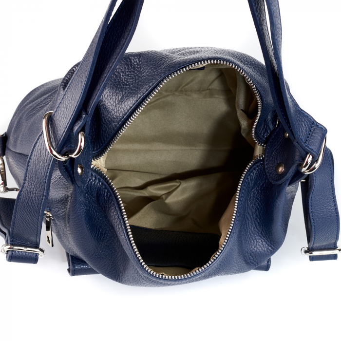 Geantă Claire, tip rucsac bleumarin din piele naturală moale 8118 [5]
