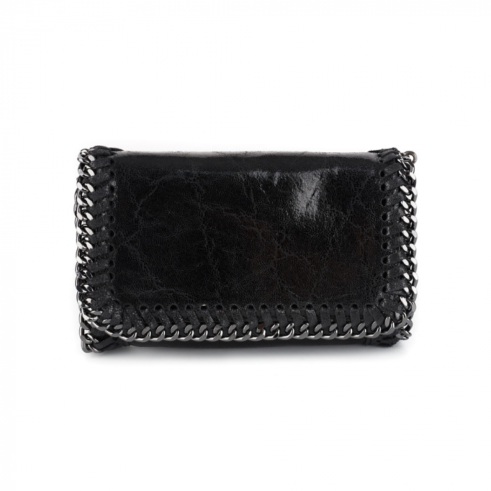 Geantă Tracy, piele naturala neagra, bareta metalica, 8103 [2]