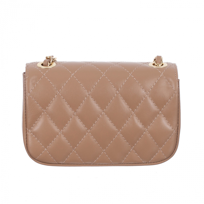 Geantă Bianca, crossbody piele nude cu aspect matlasat - monocompartimentată 8003 [3]