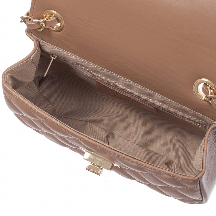 Geantă Bianca, crossbody piele nude cu aspect matlasat - monocompartimentată 8003 [4]