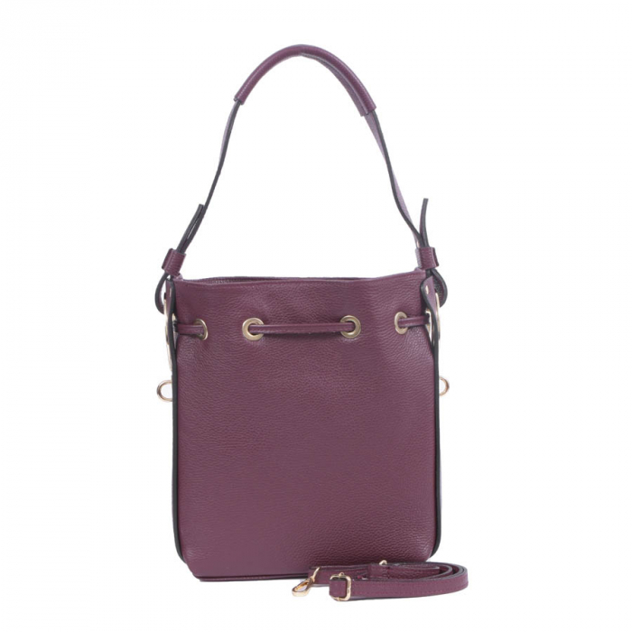 Geantă Daria, din piele naturală bordeaux 8063 [4]