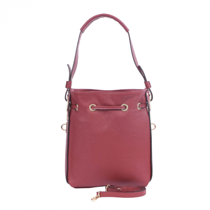 Geantă Daria, din piele naturală visiniu 8063 [3]