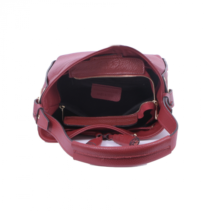 Geantă Daria, din piele naturală visiniu 8063 [4]