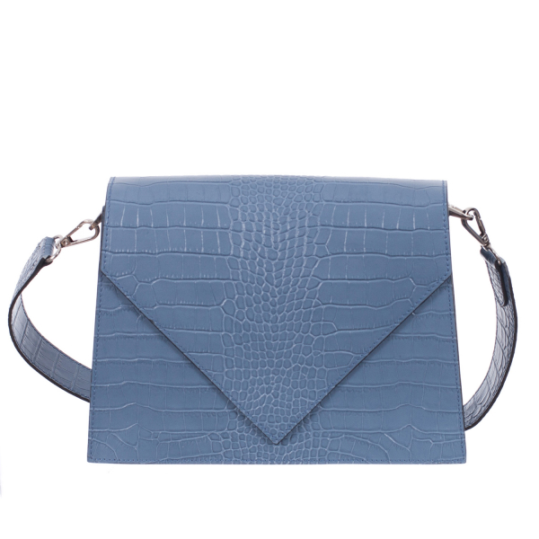 Geantă din piele lăcuită bleu 8019 [2]