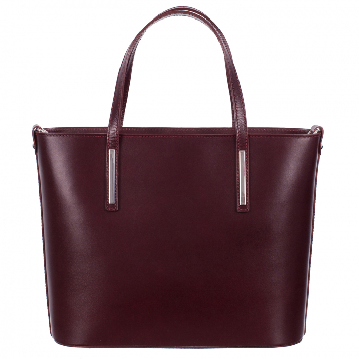 Geantă din piele naturală bordo 8012 [2]