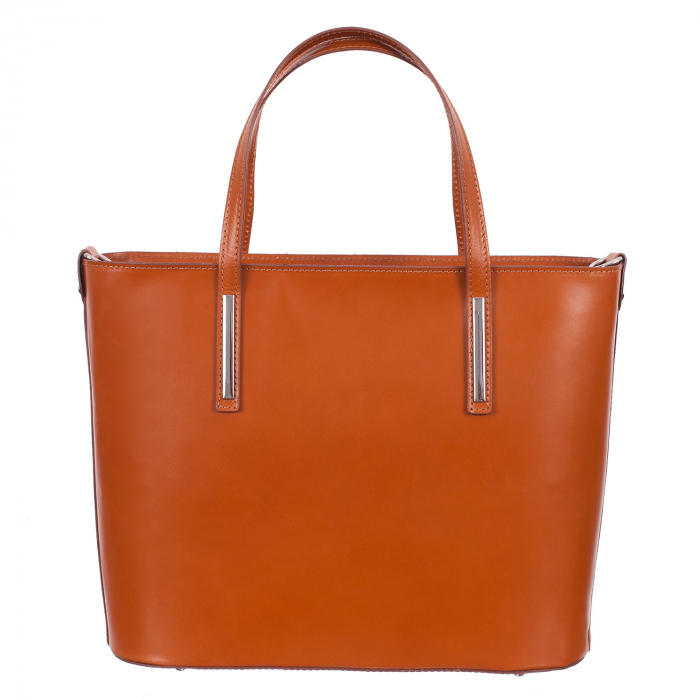 Geantă din piele naturală caramel 8012 [2]