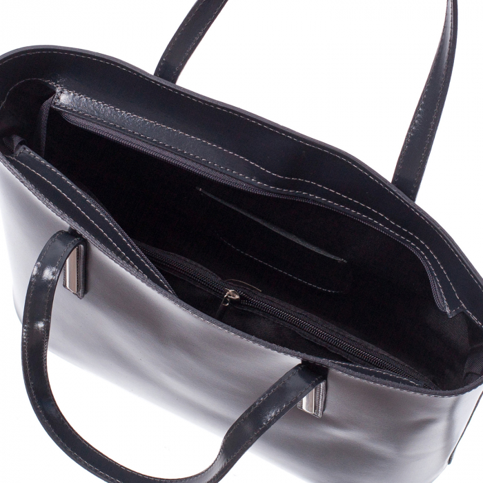 Geantă din piele naturală bleumarin inchis 8012 [4]