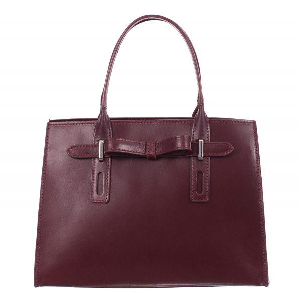Geantă din piele naturală bordo 8030 [2]
