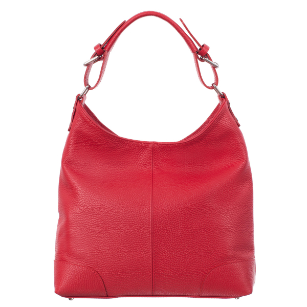 Geantă din piele naturală roșie 8022 [2]