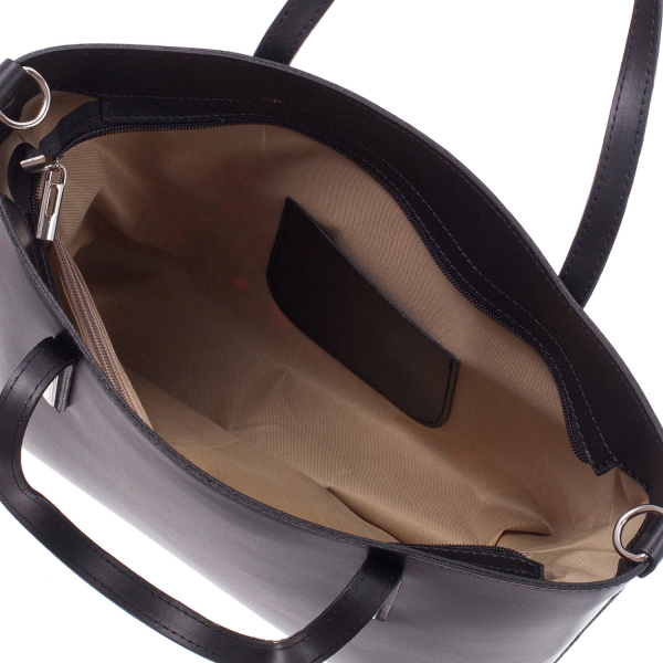 Geantă din piele naturală cu model laser-cut bleumarin 8031 [4]