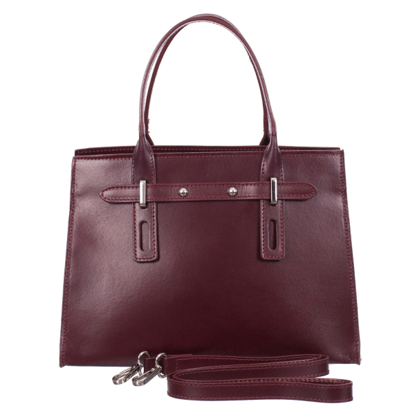 Geantă din piele naturală bordo 8030 [3]