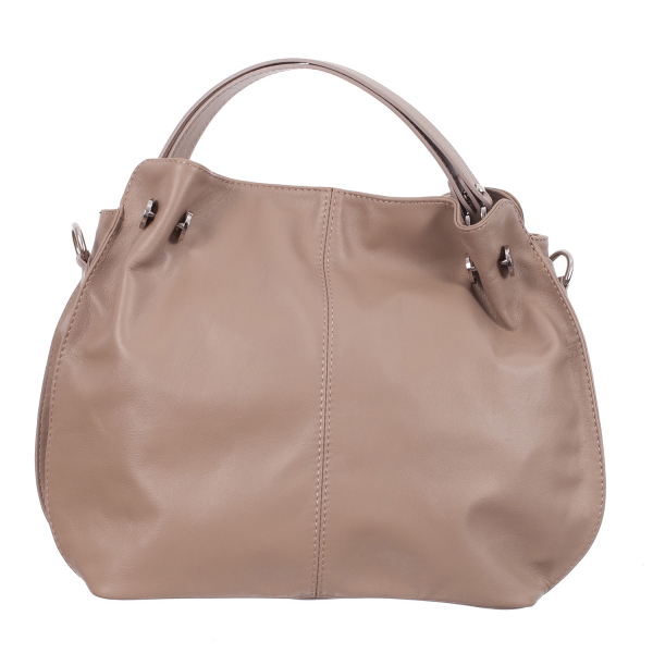 Geantă Carlia, din piele naturală taupe 8009 [2]