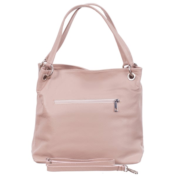Geantă din piele naturală roz pudrat 8011 [3]