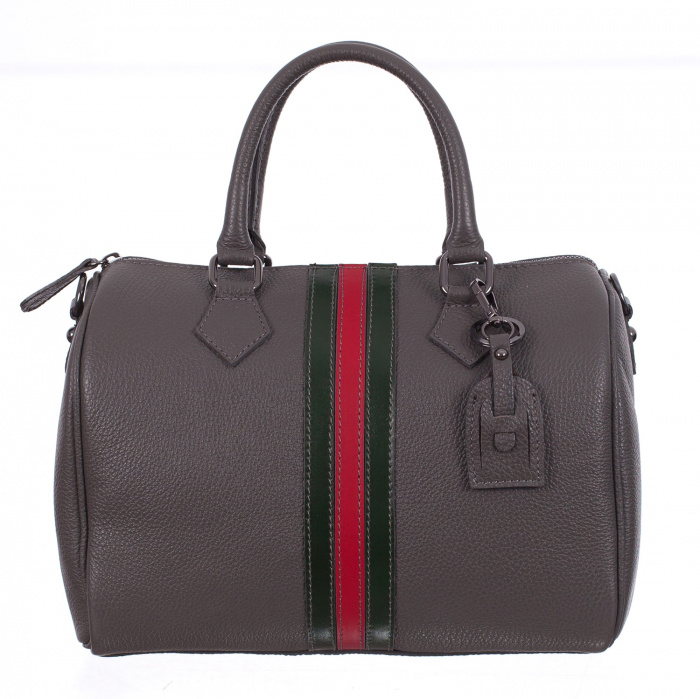 Geantă din piele naturală gri 8029 [2]