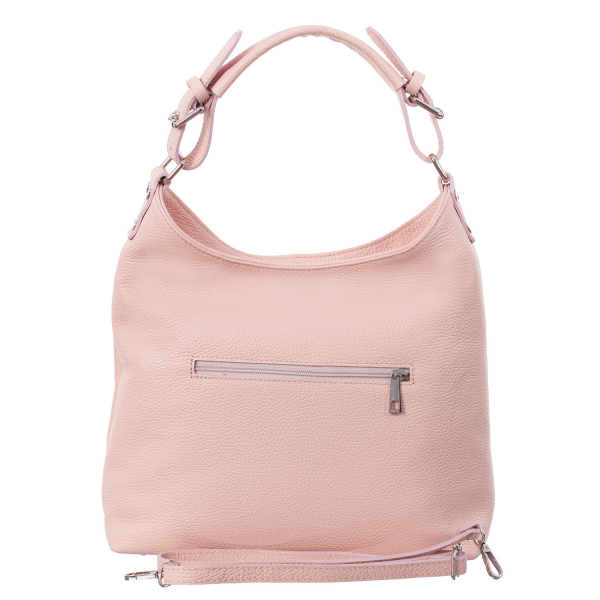 Geantă din piele naturală roz pal 8022 [3]