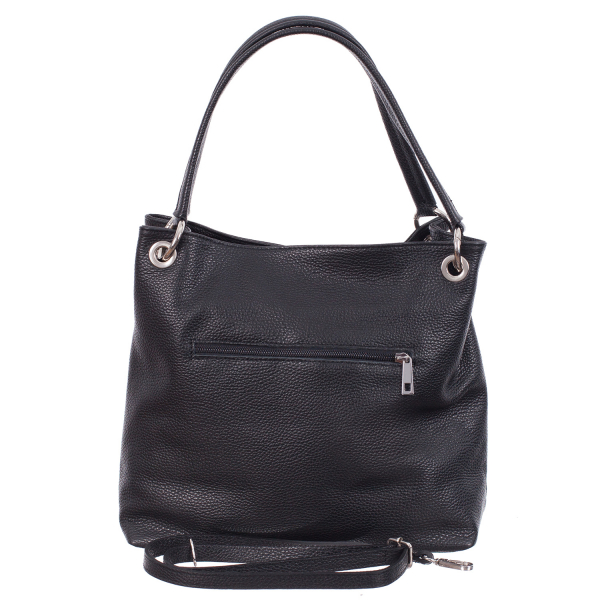 Geantă Cassandra, din piele naturală bleumarin inchis 8011 [3]