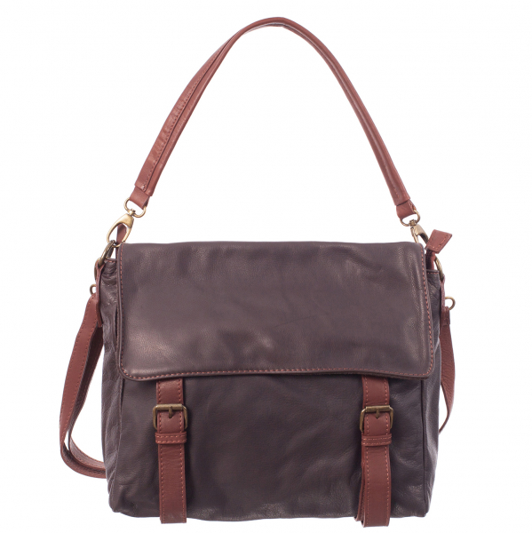 Geantă din piele maro cu accesorii maro 8004 [2]