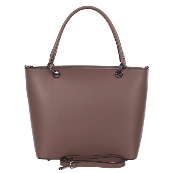 Geantă din piele cafenie 8034 [3]