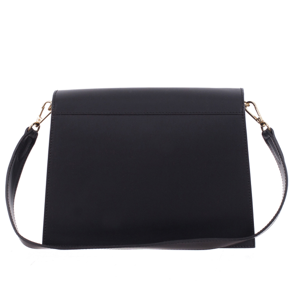 Geantă din piele neagră cu baretă scurtă 8017 [3]