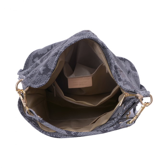 Geantă Elaine, din piele naturală gri antracit 8070 [3]