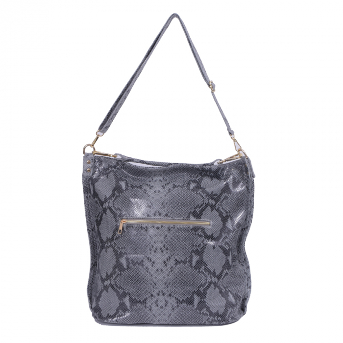 Geantă Elaine, din piele naturală gri antracit 8070 [4]