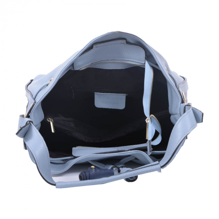 Geantă Eliana, din piele naturală albastra 8062 [3]