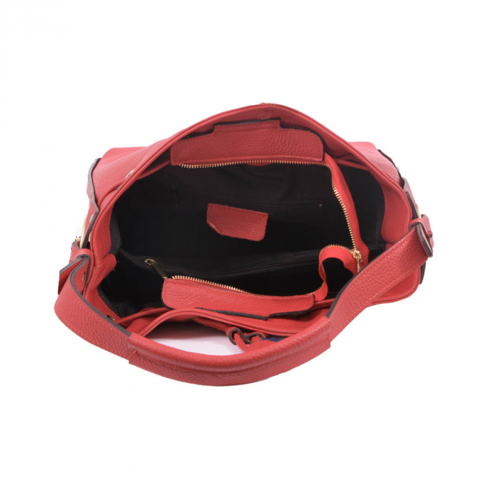 Geantă Eliana, din piele naturală rosie 8062 [3]