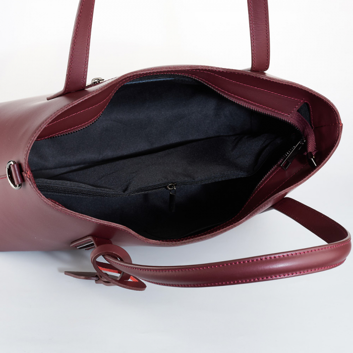 Geantă Model Mare Emma, bordo din piele naturală 8008 [7]