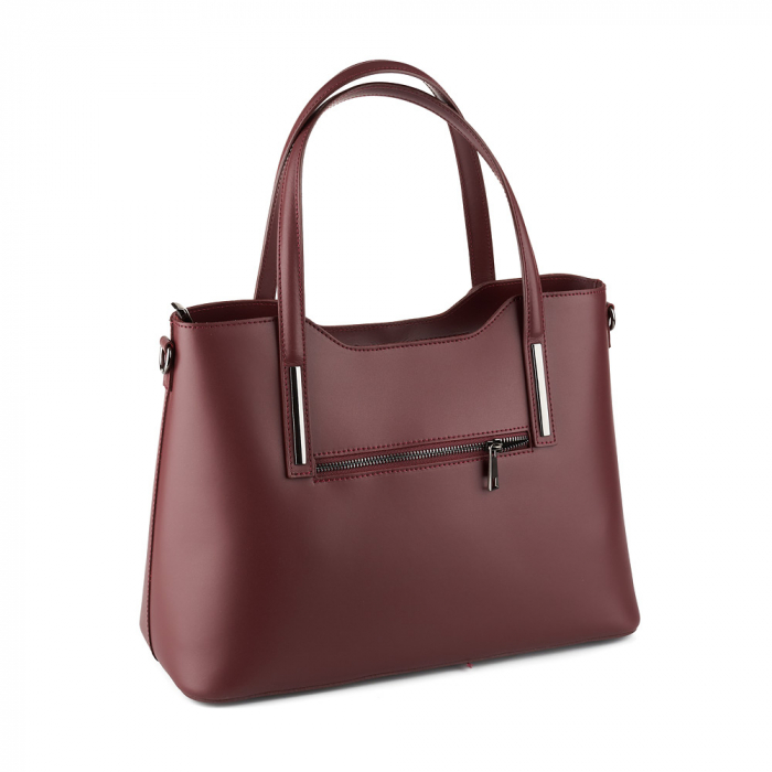 Geantă Model Mare Emma, bordo din piele naturală 8008 [2]