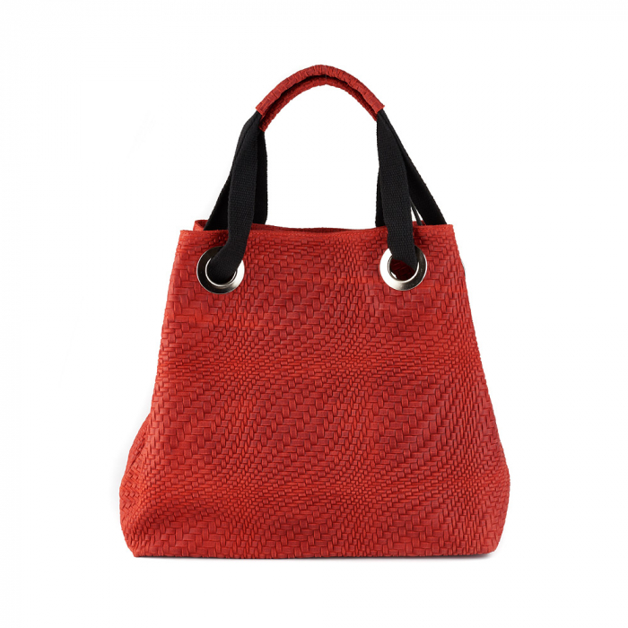 Geantă Estella, din piele naturală rosie 8078 [2]