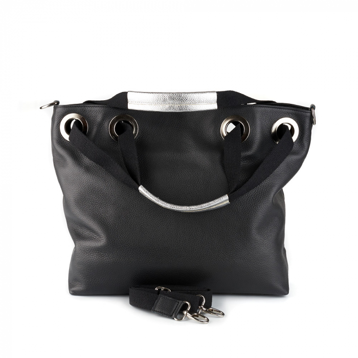 Geantă Esther, piele naturala, negru, 8076 [3]